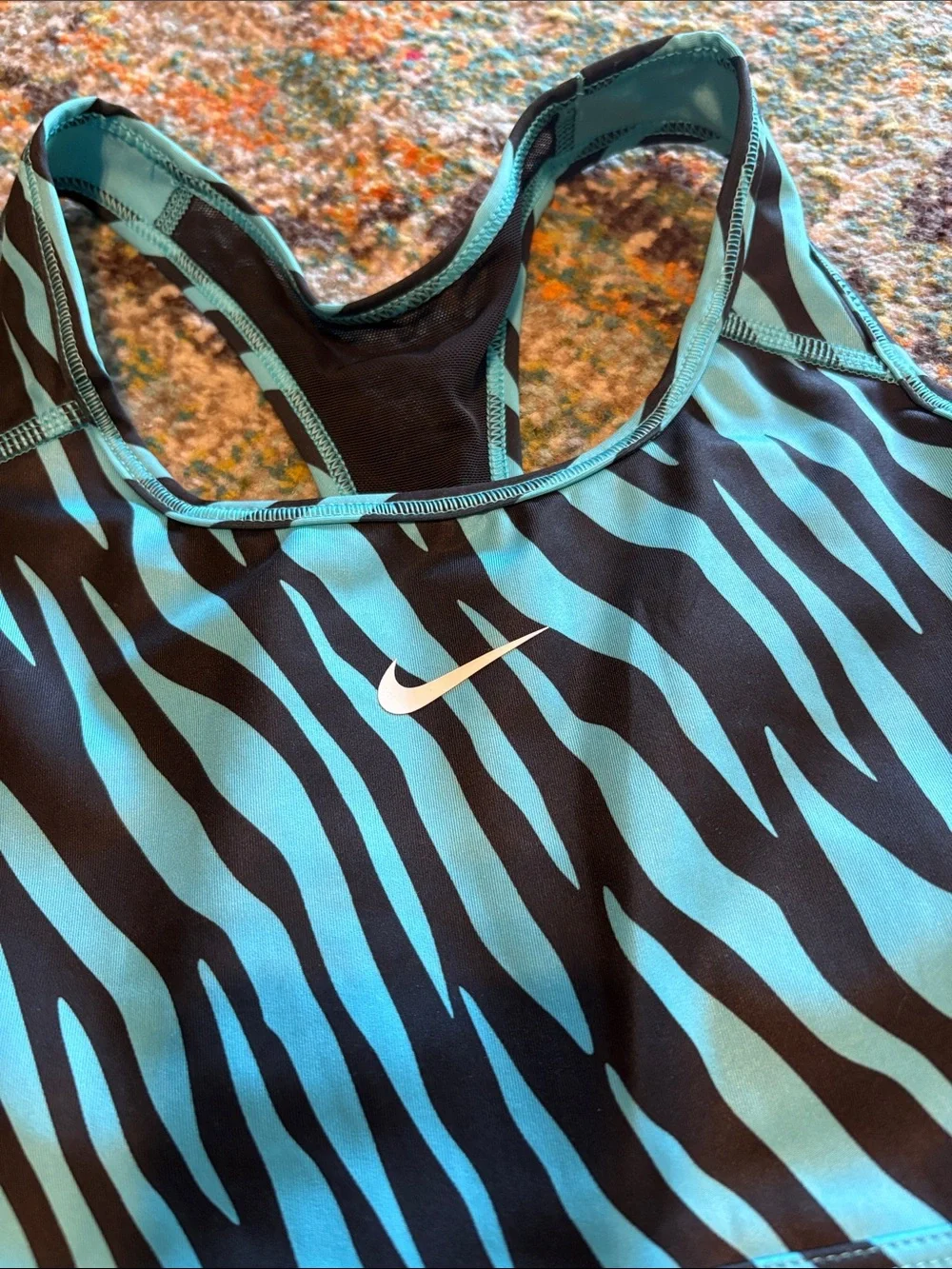 💎RARE SET💎🆕Nike One Icon Clash Zebra Print Sports Bra And Leggings, Size S & M